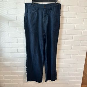 Vintage Polo by Ralph Lauren Navy Linen Fatigue Baker Pants